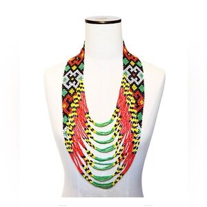 Hand-beaded Statement Necklace.